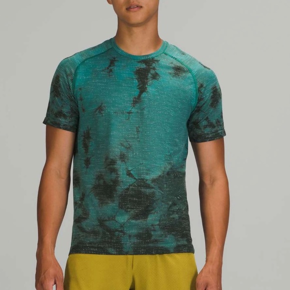 Lululemon Metal Vent Tech Short Sleeve Shirt 2.0, Disconnect Marble Dye Teal - Picture 1 of 5